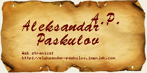 Aleksandar Paskulov vizit kartica